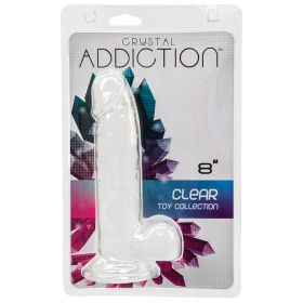 Crystal Addiction Dong W/ Balls-Clear 8