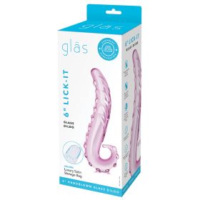 Glas 6" Lick-it Dildo-Pink