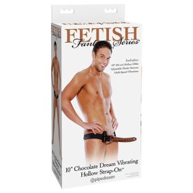 Fetish Fantasy Chocolate Dream Vibrating Hollow Strap-On