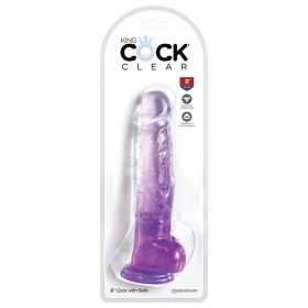 King Cock Clear with Balls-Purple 8