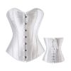 Women's Bustier Corset Top Sexy Lingerie White Satin Waist Corset